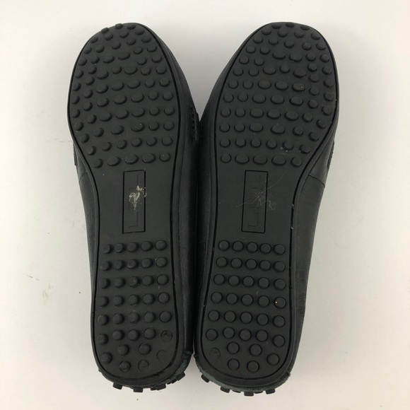 Lauren Ralph Lauren Loafers Women 7.5 Black Leather Briley Slip on Moccasin - Picture 10 of 13
